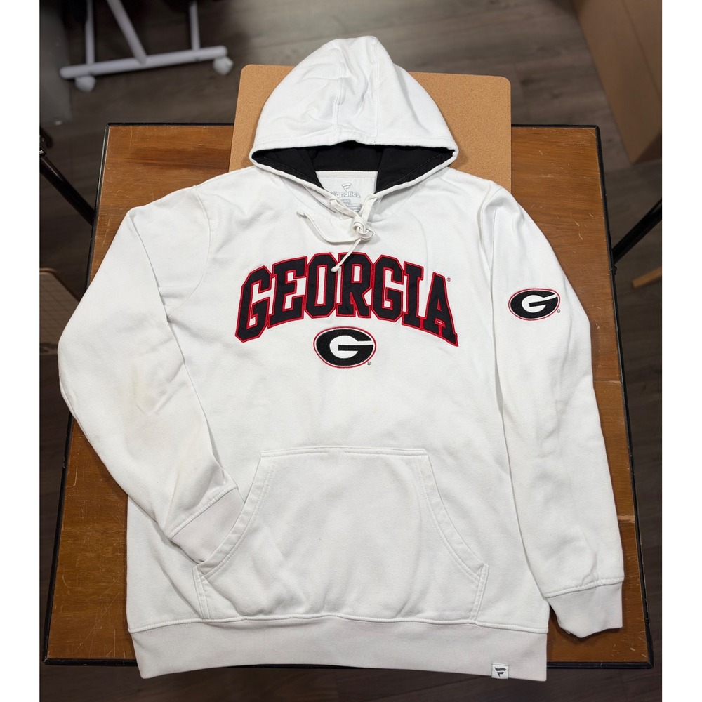 Fanatics Georgia Bulldogs Hoodie Men's Large White Good NCAA Pullover